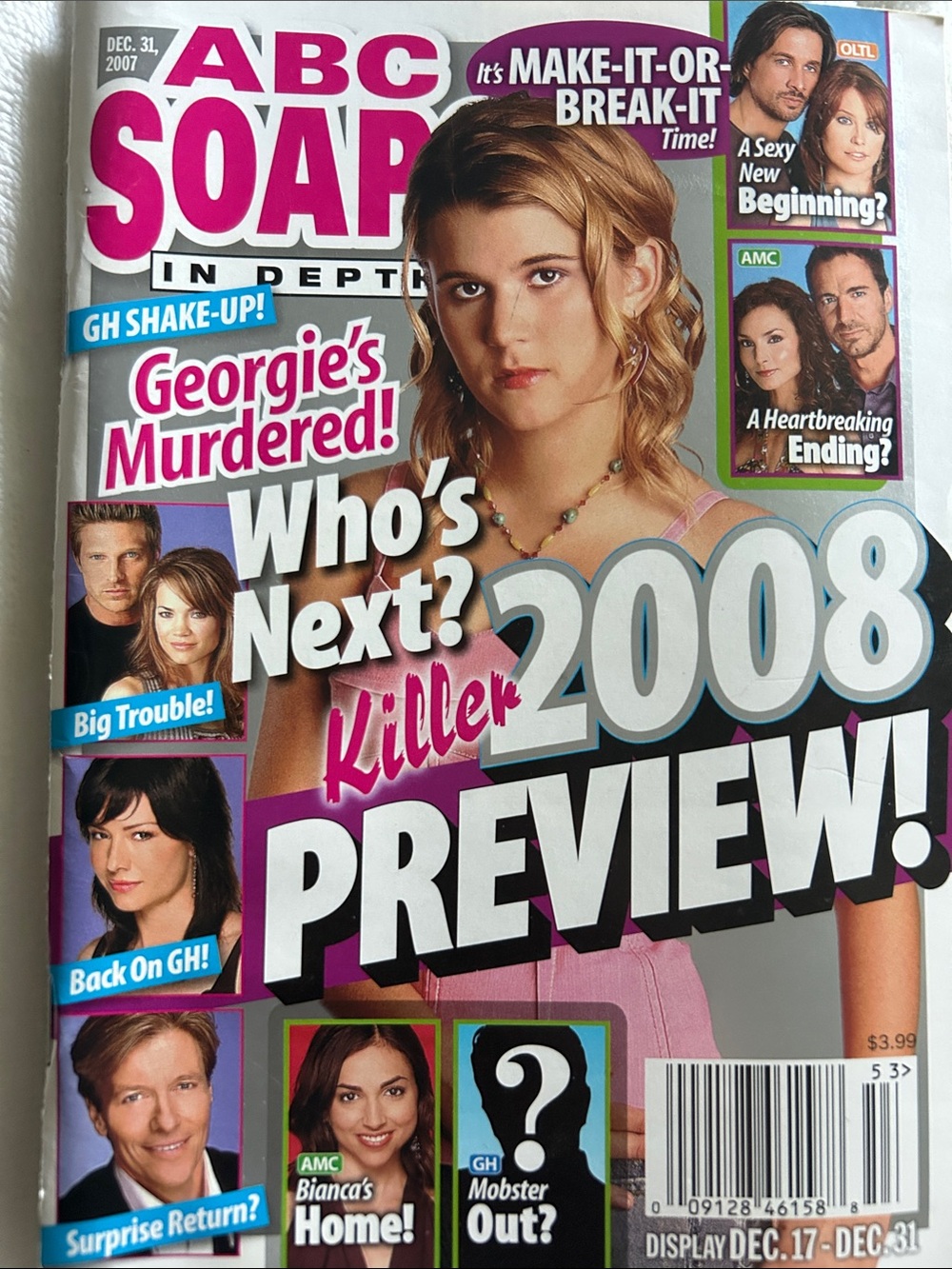 12/17/2007-12/31/2007 Vintage ABC Soap Magazine 2008 Preview Volume 11 Issue 53